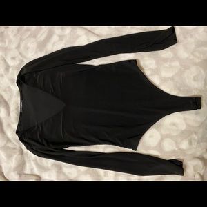 Black tong bodysuit